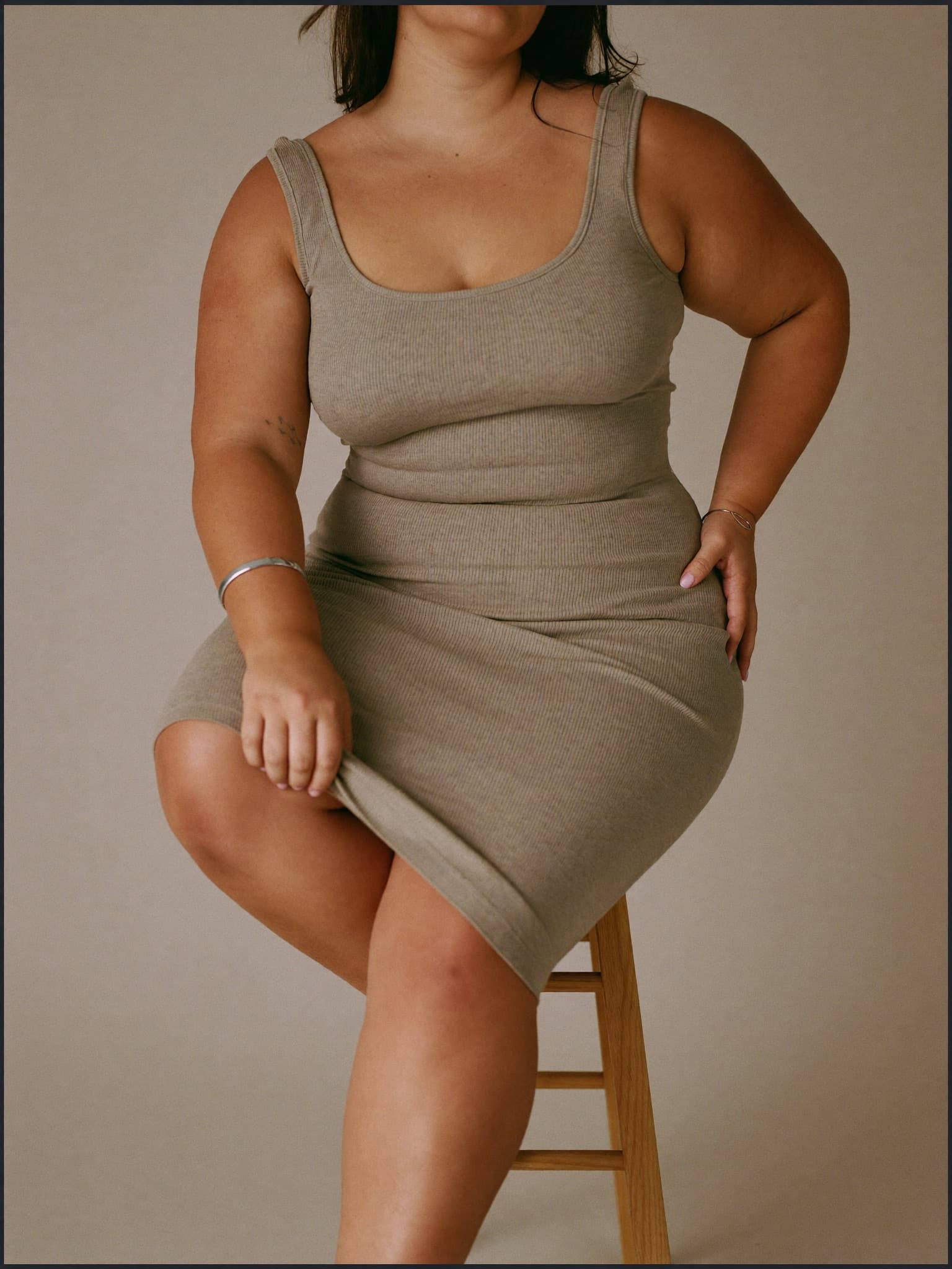 Vestido de canalé